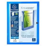 thumbnail of Exacompta 59982E 5x Archivbox mit Druckknopf aus PP 700µ, Rücken 40mm, 25x33cm für DIN A4 - Kreacover - Blau