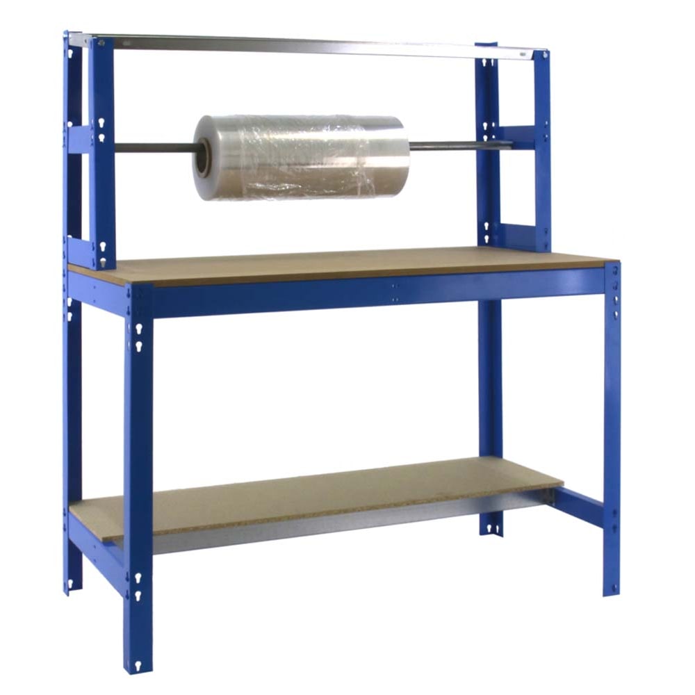 PROREGAL Table d'emballage BUFFALO | HxLxP 84x90x76cm | Capacité de charge 400kg | Bleu