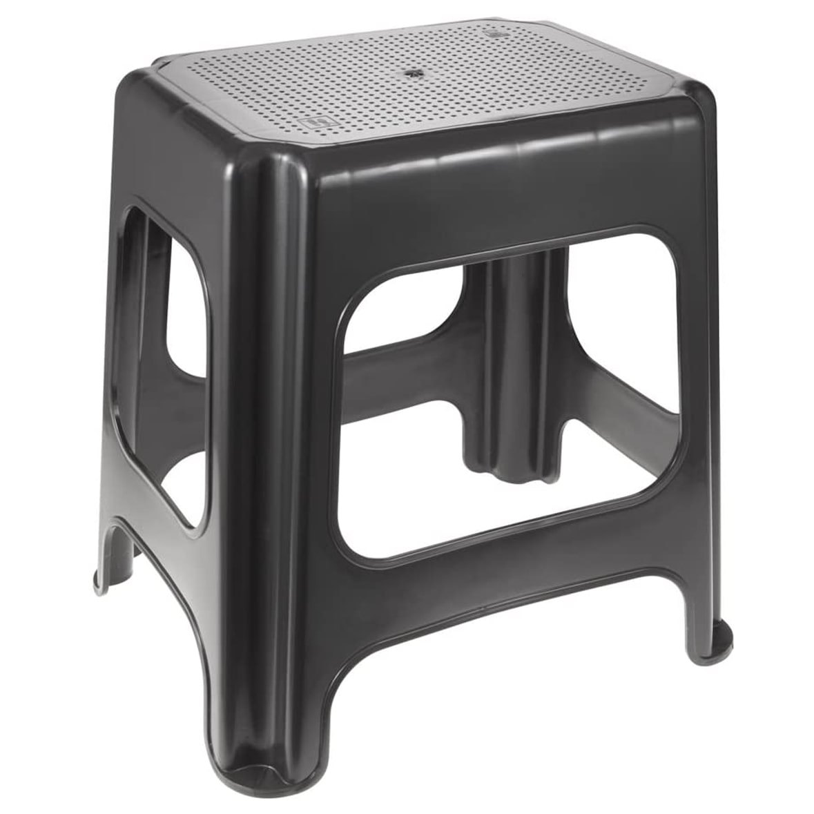 Keeeper Max - Banqueta Maxi em Plástico Resistente (PP) 41x33,5x42,5 cm na cor Grafite