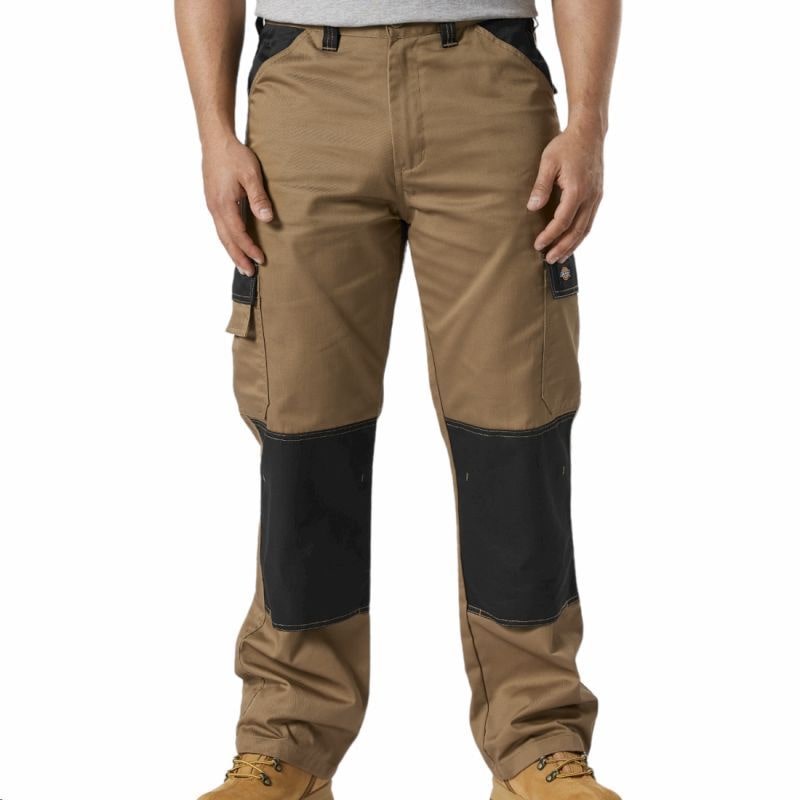 Dickies - Pantalon de travail beige noir EVERYDAY Beige / Noir Taille 52