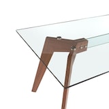 thumbnail of Angel Cerdá  Mesa de jantar com tampo fixo em vidro temperado, estrutura em aço inoxidável  1031.01