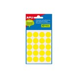 thumbnail of APLI Selbstklebende Etiketten Durchmesser 19 mm,100 st, 5 Blatt - gelb