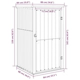 thumbnail of Abri à outils de jardin anthracite 88x89x161 cm acier galvanisé Modèle AbriNaturel 10