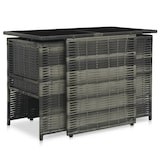 thumbnail of vidaXL 3-tlg. Bistro-Set mit Auflagen Poly Rattan Grau