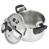 thumbnail of Olla express 4 L JATA OPC4 de acero inoxidable. 3 sistemas de seguridad. Apta para todas las cocinas, incluida inducción. Súper rápida. Fácil uso