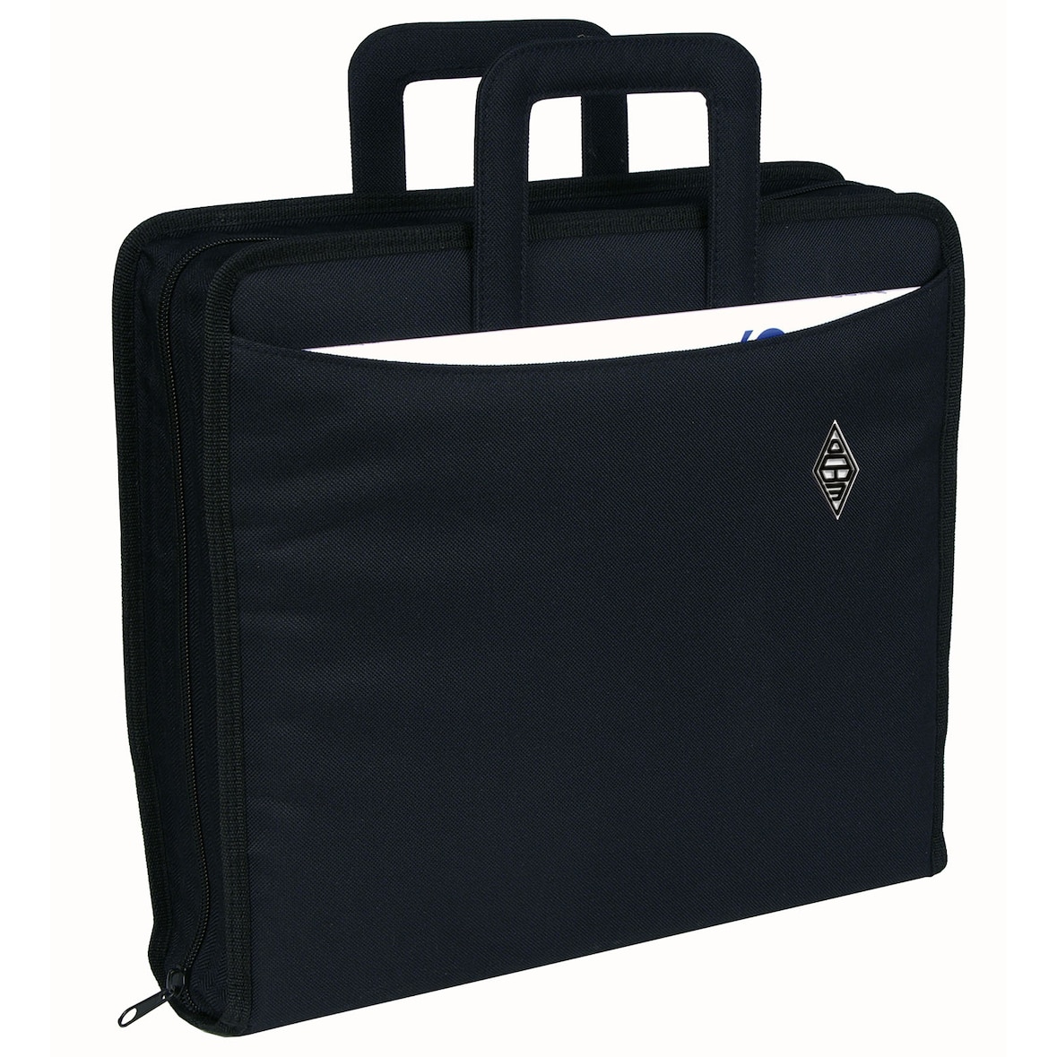 WEDO 58601 Ordnertasche Polyester A4 schwarz, mit Reißverschluss versenkbare Griffe und zwei A4-Außenfächer