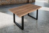 thumbnail of Esstisch Baumkante massiv Akazie stone 160 x 85 cm schwarz LAUREN