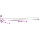 thumbnail of vidaXL Wandregale 4 Stk. Altholz-Optik 60x20x1,5 cm Holzwerkstoff