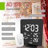 thumbnail of ADLER AD1176 Estación Meteorológica Temperatura Interior y Exterior, Sensor Inalámbrico, Pronóstico de Tiempo, Indicador Fecha y Hora, Alarma