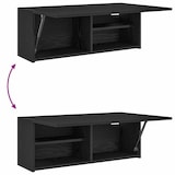 thumbnail of vidaXL Bad-Wandschrank Schwarz 80x25x30 cm Holzwerkstoff