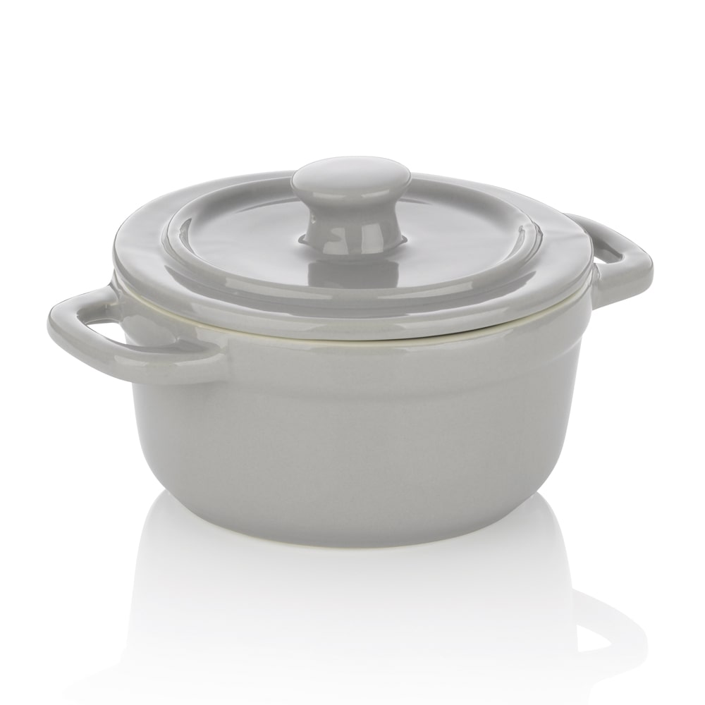 Mini cocotte Malin gris 10 cm -  Rond Céramique Kela 10.00x10.00 cm