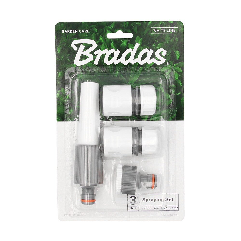 Gartenbrause Set 4-teilig 1/2` / 5/8` Sprühset Schlauch Schnellkupplung BRADAS WL-5500-12K