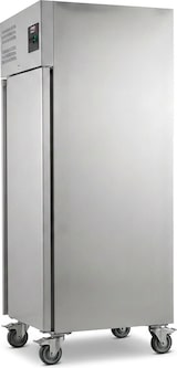 thumbnail of Romux® Kühlschrank mit 1 Tür 74 cm mit Umluftkühlung | Gastro Kühlschrank aus Edelstahl mit 650 L Kapazität - 3 Einlegeböden und 550 W