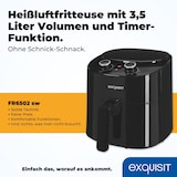 thumbnail of Exquisit Heissluftfriteuse FR6502 sw | 3,5 Liter | 1300 W | Timer | schwarz
