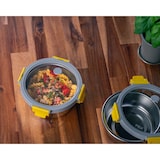 thumbnail of PIKA - Boite alimentaire 650ml en inox et couvercle en verre trempé – Hermétique et légère – Compatible micro-ondes, four, congélateur – MetalShock
