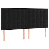 thumbnail of vidaXL LED Kopfteil Schwarz 160x5x118/128 cm Samt