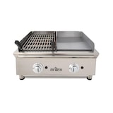 thumbnail of Fry-Top à gaz DUO plaque lisse en ACIER rectifié et GRILL pierre de lave - L700 | Arilex - 70FRYGRBN