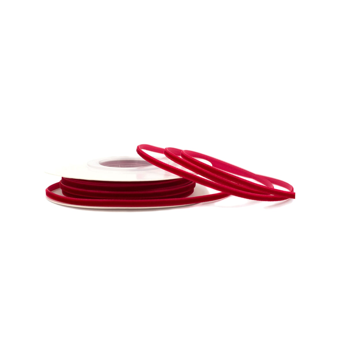3mm Samtband 10m Schmuckband Geschenkband Schleifenband Stoffband Uni Rot