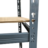 thumbnail of METRO Professional Étagère pour charges lourdes, métal, 90 x 40 x 180 cm, 4 tablettes, charge admissible 200 kg par tablette, système de montage, gris