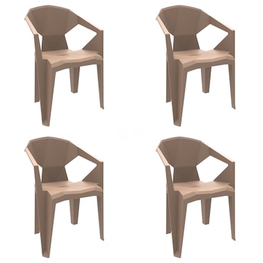 garbar DELTA Poltrona Interior, Exterior Set 4 Areia