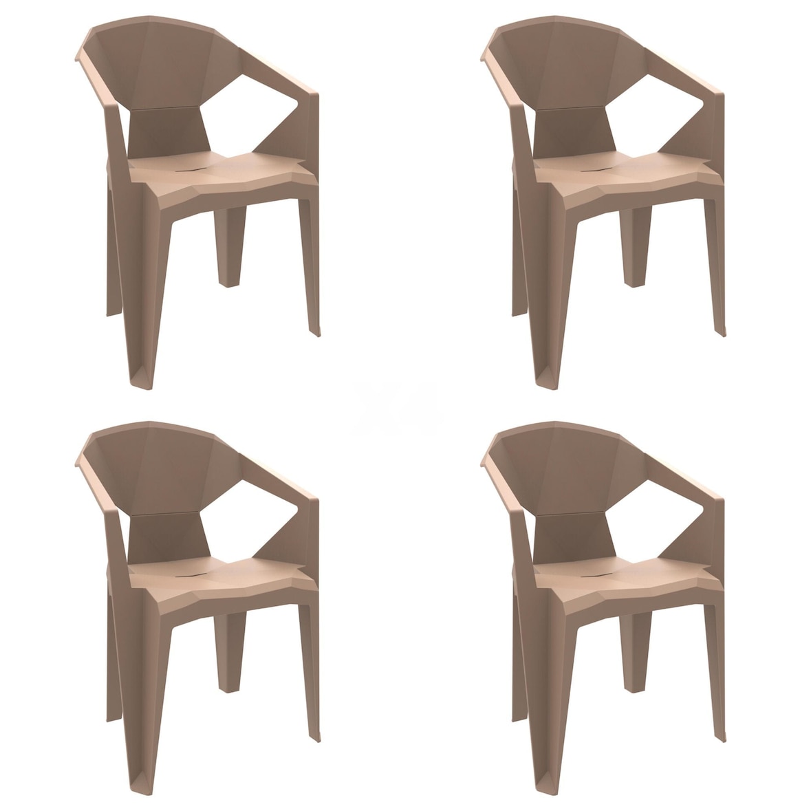 garbar DELTA Poltrona Interior, Exterior Set 4 Areia