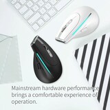 thumbnail of Souris Ergonomique Sans Fil 9 Boutons Avec Prise Verticale Et Lumières RGB Blanc YONIS