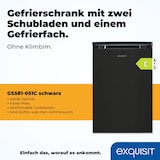 thumbnail of Exquisit Gefrierschrank GS81-051C schwarz | Nutzinhalt: 85 L | 4-Sterne-Gefrieren | Standgerät