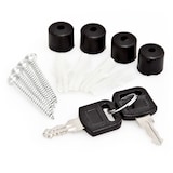 thumbnail of Relaxdays Briefkasten mit Zeitungfach, HBT: 30 x 36 x 10 cm, Metall, mit 2 Schlüsseln, moderner Postkasten, schwarz/rot