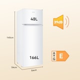 thumbnail of Frigorífico Dos Puertas VOK - 206L, 145cm, LED, Blanco EVR-206DEW