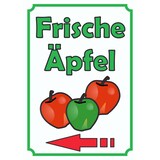 thumbnail of Verkaufsschild Schild ÄpfelHochkant mit Pfeil links A0 (841x1189mm)
