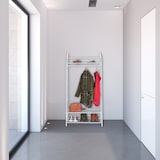 thumbnail of Relaxdays Kleiderständer Metall, Garderobenständer Vintage, HxBxT: 161 x 78 x 36 cm, 3 Ablagen & Kleiderstange, weiß