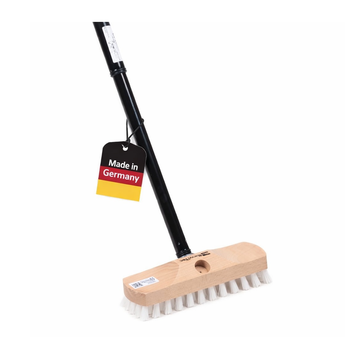 Universal Schrubber 22cm Breit mit Teleskopstiel ausziehbar weiße Borsten Schrubberbürste Scheuerbürste Haushaltsschrubber