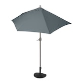 thumbnail of Parla halfronde parasol, balkonparasol, UV 50+ polyester/aluminium 3kg ~ 300cm antraciet met voet