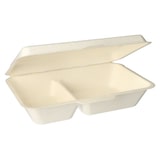 thumbnail of 500 Menüboxen, Zuckerrohr "pure" 2-geteilt 6,5 cm x 24 cm x 15,5 cm