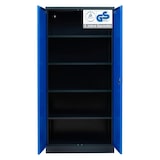 thumbnail of PROREGAL Stahlschrank BEE mit 5 lackierten Fachböden | HxBxT 195x92x42cm | Schwarz-Blau | Werkstattschrank Werkzeugschrank Aktenschrank