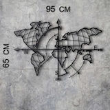 thumbnail of Décoration murale lumineuse en métal Map Hanah Home