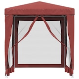 thumbnail of Tente de fête avec 4 parois latérales en maille Rouge 2x2m PEHD Modèle AbriBoréal 152