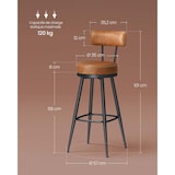 thumbnail of Helloshop26 - Conjunto de 4 banquetas de design cadeiras de cozinha assentos acolchoados em PU com costura moderna para cozinha/bar 12_0005374