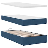 thumbnail of vidaXL Ottoman-Bett mit Matratze Blau 90x190 cm Stoff