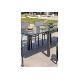 thumbnail of Table de jardin 10 places en aluminium anthracite et plateau verre - TOLEDE