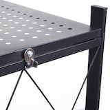 thumbnail of Étagère HWC-J85, Étagère sur pied Étagère de salon, pliable/repliable Acier ~ noir, 4 niveaux