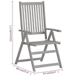 thumbnail of Helloshop26 - Conjunto de comedor de jardín de 5 piezas muebles de exterior madera maciza de acacia 02_0013744