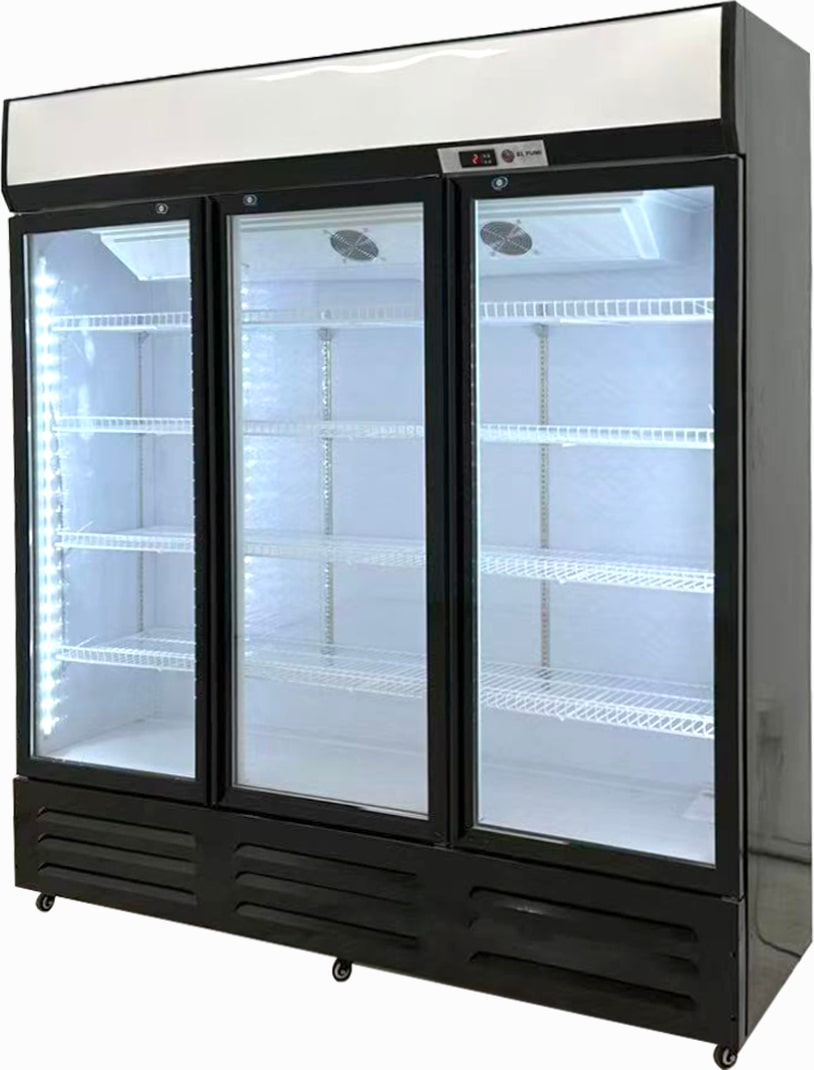 GASFRIT | Kühlvitrine mit 3 Türen und 1400 Litern | Getränkekühlschrank – 1800 × 570 × 1980 mm