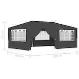 thumbnail of vidaXL Partytent met zijwanden professioneel 90 g/m² 4x6 m antraciet