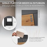 thumbnail of ECD Germany Standbriefkasten Edelstahl 120 cm, mit Pfosten & Zeitungsfach, Postkasten Anthrazit Holzoptik, Stahl pulverbeschichtet