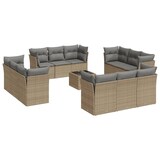 thumbnail of vidaXL 13-tlg. Garten-Sofagarnitur mit Kissen Beige Poly Rattan