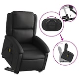 thumbnail of vidaXL Massagesessel mit Aufstehhilfe Schwarz Echtleder