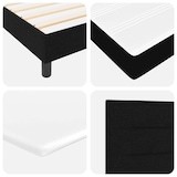 thumbnail of vidaXL Boxspringbett mit Kopfteil Schwarz 160 x 200 cm Stoff