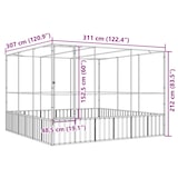 thumbnail of vidaXL Voliere Silbern 311x307x212 cm Stahl