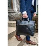 thumbnail of Exacompta cod. 17437E - Borsa in pelle nera per laptop, notebook, iPad, tablet e computer fino a 15,6 pollici